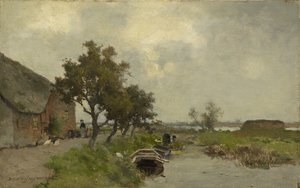 Lavage des vêtements, vers 1850-80 - Johannes Hendrik Weissenbruch