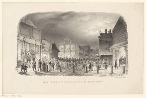 Foire sur le marché au beurre à Amsterdam - Johannes Hilverdink