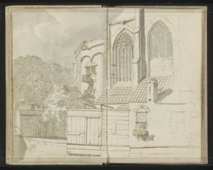 Arrière de la Nieuwe Kerk à Delft