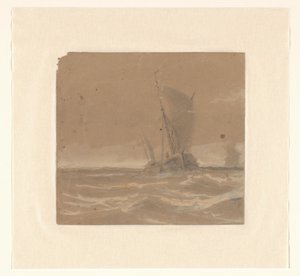 Bateau de pêche à voile - Johannes Huygens (signed by artist)