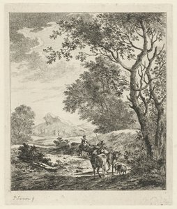 Paysage avec berger et bétail