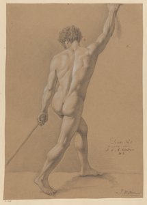 Nu masculin debout, vu de dos (3e prix 1812) - Johannes Joseph Maria Watrin