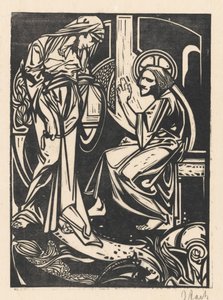 Le Christ et la femme samaritaine - Johannes Josephus Aarts (signed by artist)
