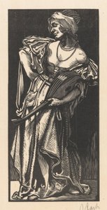Femme avec luth - Johannes Josephus Aarts (signed by artist)