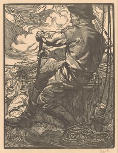 Travailleur en train de ramer - Johannes Josephus Aarts (signed by artist)