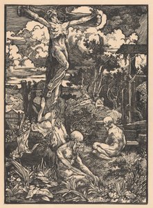 Homme crucifié dans un paysage vallonné - Johannes Josephus Aarts