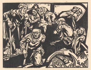 Hommes avec des béquilles - Johannes Josephus Aarts