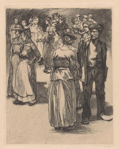 Hommes et femmes debout