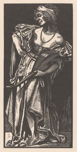 Femme avec luth