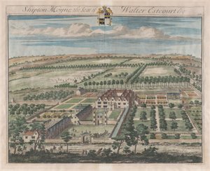Shipton Moyne, le siège de Walter Estcourt, Esq., [1712] réédité en 1768 - Johannes Kip