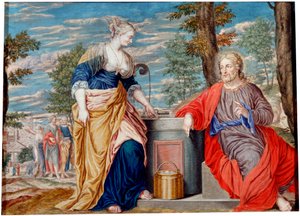 Christ et la femme samaritaine au puits de Jacob