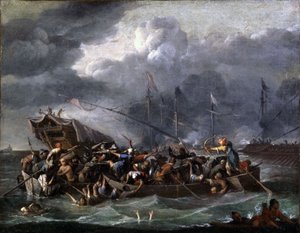 Une bataille navale entre chrétiens et turcs