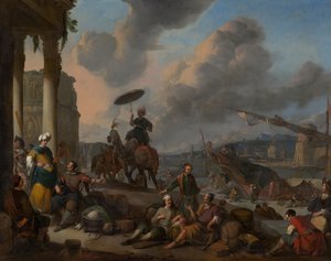 Port sur la Méditerranée - Johannes Lingelbach