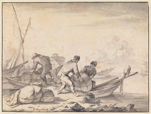 Port de mer italien - Johannes Lingelbach