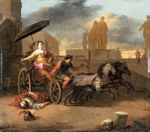 La Mort de Servius Tullius avec Tullia dans son char