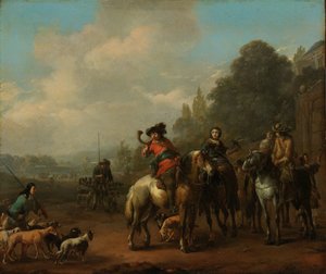 Le retour de la chasse - Johannes Lingelbach
