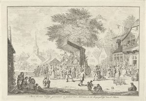 Fête paysanne dans le village, vers 1750 - Johannes Schouten