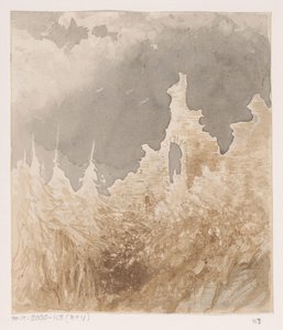 Ruine entre les arbres