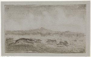 Chasse au lièvre - Johannes Tavenraat