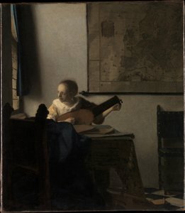 Junge Frau mit Laute - Johannes Vermeer