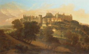 Une vue du château de Windsor depuis le sud - Johannes Vorsterman
