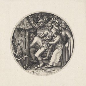 Le cochon doit être dans son enclos - Johannes Wierix