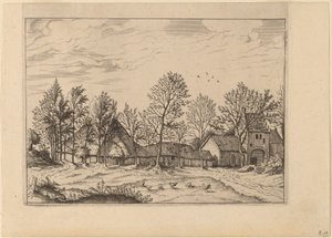 Ferme avec portail - Johannes and Lucas van Doetechum after Master of the Small Landscapes
