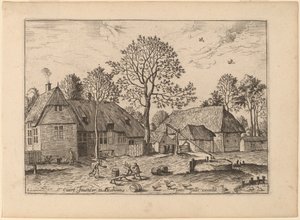 Fermes avec puits - Johannes and Lucas van Doetechum after Master of the Small Landscapes