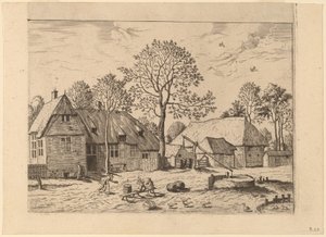 Fermes avec Puits - Johannes and Lucas van Doetechum after Master of the Small Landscapes