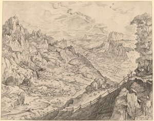 Grand paysage alpin - Johannes and Lucas van Doetechum after Pieter Bruegel the Elder