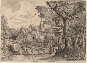 Pagus Nemorosus (Village boisé) - Johannes and Lucas van Doetechum after Pieter Bruegel the Elder