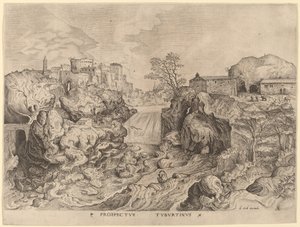 Prospectus Tyburtinus (Vue du Tibre) - Johannes and Lucas van Doetechum after Pieter Bruegel the Elder