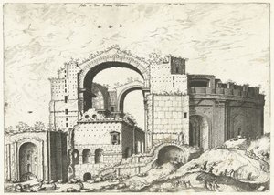 Vue de la basilique Saint-Pierre à Rome - Johannes of Lucas van Doetechum (attributed to)