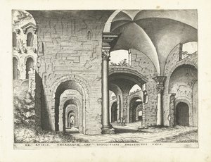 Vue des Thermes de Dioclétien - Johannes of Lucas van Doetechum (attributed to)