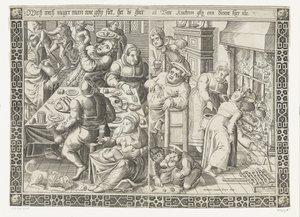 La cuisine grasse - Johannes of Lucas van Doetechum