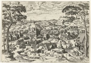 Paysage avec saint Antoine - Johannes of Lucas van Doetechum