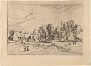 Village de Campagne avec Clocher - Johannes van Doetechum, the Elder and Lucas
