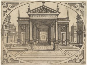 Planche de Scenographiae, vers 1560 - Johannes van Doetecum I
