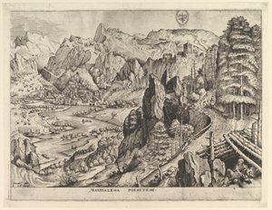 La Madeleine pénitente Magdalena poenitens des Grands Paysages, vers 1555-56 - Johannes van Doetecum I