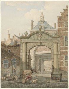 Vue à travers une porte à Dordrecht - Johannes van Lexmond