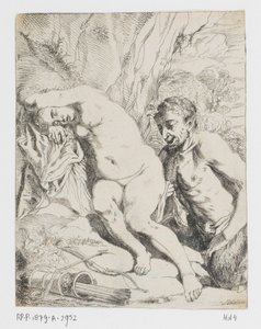Nymphe endormie et satyre - Johannes van Seegen