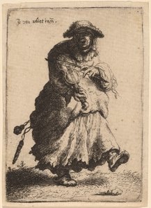 Mendiante jouant du violon