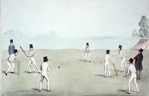 Amusement de vacances, No. 3 (Cricket - Une longue manche) (HB Sketches No. 653) publié le 3 octobre 1840 - John  Doyle