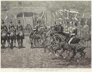 Le Tournoi Militaire au Royal Agricultural Hall (gravure)