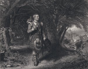 Illustration pour Le Retour du Soldat de Robert Burns (gravure) - John (after) Faed