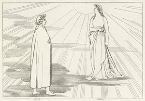 Ascension au Premier Ciel, Paradis, Chant 1 (gravure) - John (after) Flaxman