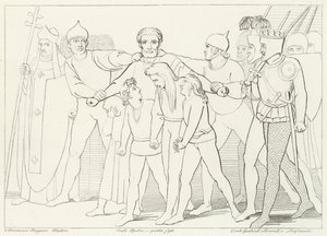 Comte Ugolin Saisi, Enfer, Chant 33 (gravure) - John (after) Flaxman