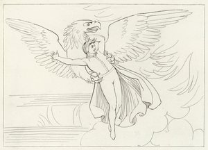 Le Rêve de Dante, Purgatoire, Chant 9 (gravure) - John (after) Flaxman
