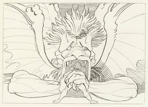 Dis, ou Lucifer, Enfer, Chant 34 (gravure) - John (after) Flaxman