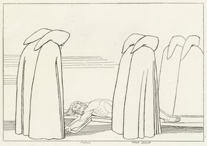 Les Hypocrites, Enfer, Chant 23 (gravure) - John (after) Flaxman